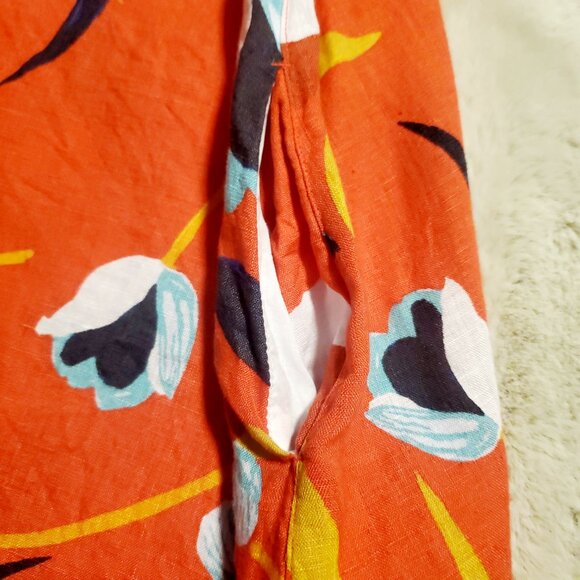 Sigrid Olsen Linen Floral Shift Dress with Pockets Size M - Picture 4 of 8